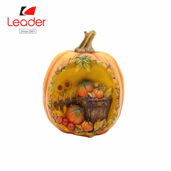 Cosecha Halloween Hojas de arce amarillas Corona de otoño Corona de calabaza artificial