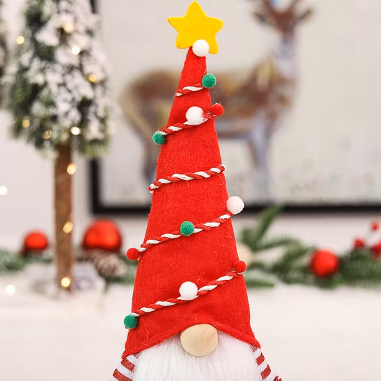 Gran oferta de fábrica, tela de fieltro, leñador sin rostro, adornos de muñecas de Navidad, gnomos de Navidad, decoraciones para el hogar